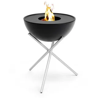 höfats Feuerkorb BOWL 57, 70 Feuerschale, (kippbarer Feuerkorb, Stahl emailliert, raucharme Feuerstelle mit Plancha Grillplatte und Grillrost nutzbar), langlebiges Produkt Ø 57 cm