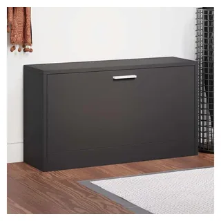 vidaXL Schuhbank 80 x 24 x 45 cm schwarz / schwarz