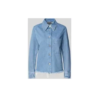 Jeansjacke mit Knopfleiste, Jeansblau, XS