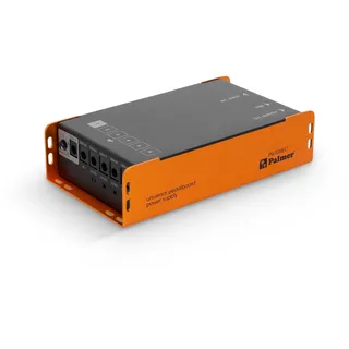 PALMER AUDIO PWT 06 IEC Netzteil für Pedalboard mit USB, 6 Ausgänge, Schwarz/Orange