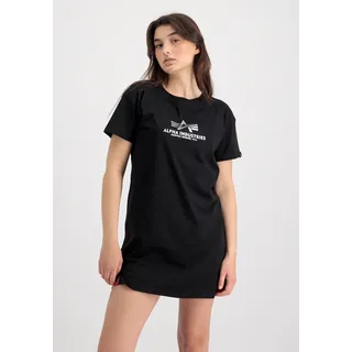 T-Shirt »  Women - T-Shirts Basic T Long Foil Print Wmn«, Gr. S, black/metalsilver, , 66444603-S