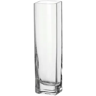 LEONARDO Tischvase Dekovase LUCCA, aus Glas, handgefertigt (1 St), rechteckig, spülmaschinenfest weiß