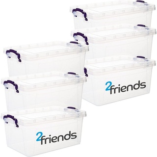Centi Stapelbox »Aufbewahrungsbox mit Deckel, 6 Stück 3 Liter« (Spar Set, 6 St., 6er Set), lebensmittelecht mit Deckel weiß