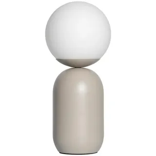 Nordlux Tischleuchte Notti, Grau, Weiß, Metall, Glas, 35 cm, Lampen & Leuchten, Innenbeleuchtung, Tischlampen, Nachttischlampen