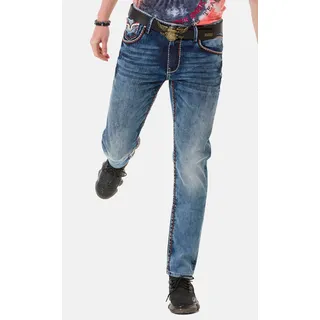 Straight-Jeans CIPO & BAXX Gr. 40, Länge 34, blau Herren Jeans Straight Fit