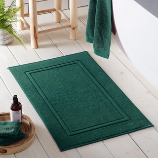 Drift Home - Abode Eco Badematte, 80% BCI-Baumwolle, 20% recyceltes Polyester, 50 x 80 cm, Dunkelgrün