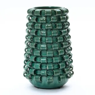 VASE, Ø10.7 x H31 cm, dunkelgrün