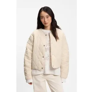 BOSS für Damen. 50553785 Wasserabweisende Jacke mit rautenförmig gestepptem Futter (38), Beige, Lässig, Polyester
