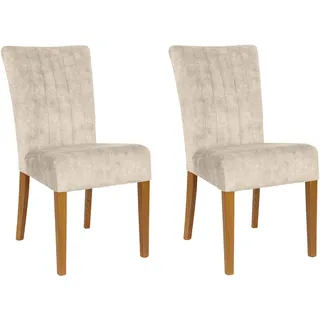 Home Affaire 4-Fußstuhl Polyester beige 2er Set