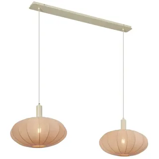 QAZQA Japandi 2-flg. E27 40 cm Rund/Beige