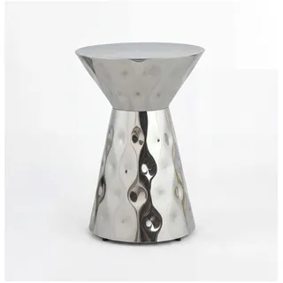 FineBuy FineBuy, Beistelltisch in Silber / Aluminium / 36x36x51 | Gr.: onesize