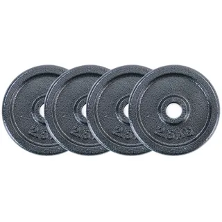 RAMROXX Hantelscheiben Set 4x2,5 kg Gusseisen 10 kg versiegelt 28mm