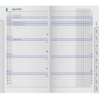Brunnen Kalender BRUNNEN Monats-Ersatzkalendarium Mod. 753 2027 | 87×153 mm, Karton, weiß