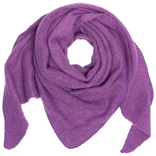 Caspar Modeschal SC525 Damen mitteldicker XXL Winter Schal Dreieckstuch unifarben lila