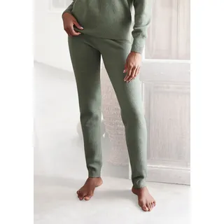 Strickhose LASCANA "-Loungehose" Gr. 40/42, N-Gr, grün Damen Hosen Relaxhosen