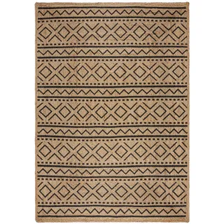 KADIMA DESIGN Neath Juteteppich 200 x 290 cm Braun/Schwarz
