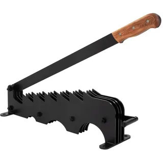 ECD Germany Manueller Holzspalter Gusseisen Schwarz Wandmontage mit Holzgriff
