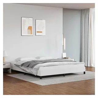 vidaXL Bettgestell 160 x 200 cm Weiß