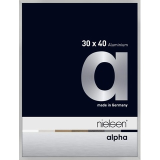 nielsen Aluminium Bilderrahmen Alpha, 30x40 cm, Silber Matt