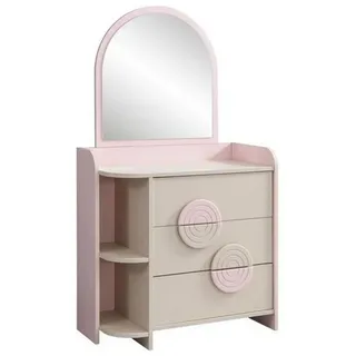 JVmoebel Schminktisch Elegante Holzkommode in Rosa für stilvolles Schlafzimmerdesign, Made in Europe rosa