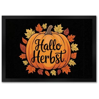 speecheese Fußmatte Hallo Herbst Fußmatte in 35x50 cm mit Kürbis und Herbstlaub 35 cm