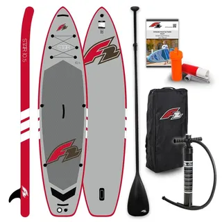 F2 SUP Board Set Stand Up Paddle Board Star 320 x 10,5 cm grau