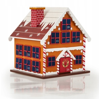 Holz Adventskalender DIY Weihnachtskalender zum selber Befüllen Haus