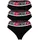 THREEPACK Schwarz L