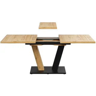 Okwish Ausziehtisch 80 x 80 x 120 cm schwarz