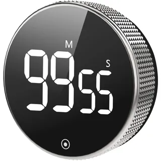 Vabaso Digital Kitchen Timer, Küchentimer Magnetisch, Eieruhr, Kurzzeitwecker, Große LED Bildschirm, Lauter Alarm, Ideal Kurzzeitmesser für Kochen, Backen, Sport, Studieren