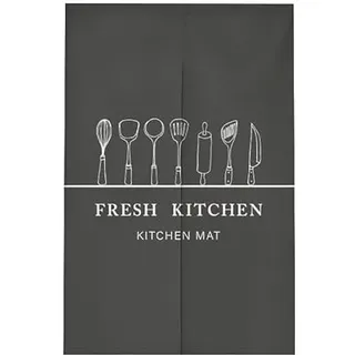 Türvorhang Grau Vorhänge Kurz Polyester Küchenvorhänge Raumteiler Vorhang Türvorhang Insektenschutz Tür Vorhang mit Teleskopstange Fliegenvorhang Terrassentür Vorhang Tür 80x120cm