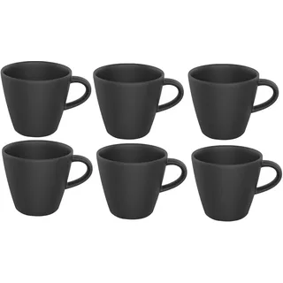 Villeroy & Boch Manufacture Rock Kaffeetasse 0,15 l Schwarz 6 St.