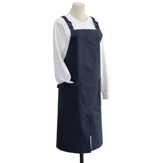 BlauCoastal Kochschürze Leinenschürze mit Taschen, Damen Herren Grill Malerei Kochen verstellbare Schürze, Unisex blau
