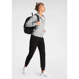 Jogginganzug PUMA "Ws Full-Zip Suit" Gr. XL, grau (grau, meliert) Damen Sportanzüge Trainingsanzüge