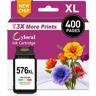 Cyloral CL576 für Canon Druckerpatronen 576 für Canon Pixma TR4755i Patronen TS3750i TR4756i TR4750i TR4751i TS3550i TS3551i TS3751i TS3752i TR4752i TR4700 Series 576 XL CL-576 576XL Farbpatronen