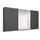 360 x 210 x 68 cm Grau