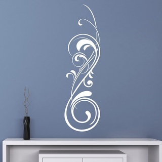 DESIGNSCAPE® Wandtattoo Elegantes verschnörkeltes Ornament | Farbe: schwarz | Größe: groß (56 x 200 cm)