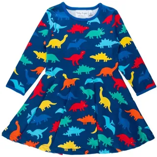 Toby Tiger Skater Kleid mit buntem Regenbogen Dinosaurier Print in bunt | Gr.: 92
