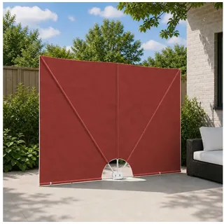 furnicato Markise Faltbarer Balkonfächer 240 x 160 cm in Terracotta-Rot UV- und witterungsbeständige Seitenmarkise mit Wandhalterung braun 240 cm x 160 cm x 143 cm
