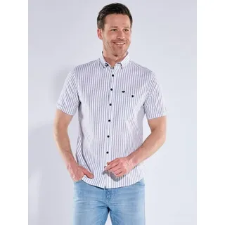 engbers Herren Hemd gestreift Blau regular Button Under - M