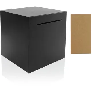 Spardose 12cm für Erwachsene, nicht zu öffnen, Sparbox mit Planbuch