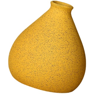 YARNOW Terrarien Vase Senfgelb 1Stücktexturiert Floral Künstlerisch Pflanzenmitte Steinzeug Hochzeiten Nützlich Farbig Heimtisch Modern Füreinweihungsparty Keramik Vase Senfgelb