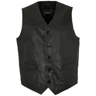 Maddox Lederweste Emilio MADDOX - Herren Lederweste Lammnappa schwarz schwarz 62