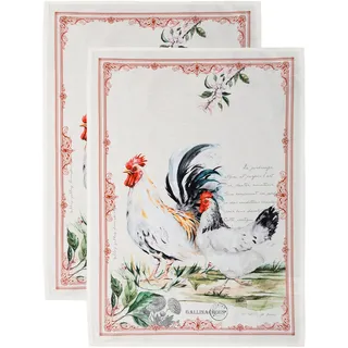 Maison d'Hermine Küchenhandtuch 100% Baumwolle (50 cm x 70 cm, Set von 2) | Küchenhandtücher Tischgeschirrtücher zum Muttertagsgeschenke Reinigen Buffetpartys Hochzeiten Frühling/Sommer - Campagne