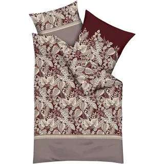 KAEPPEL Tika Floral Jersey Rot 155 x 220 cm + 80 x 80 cm