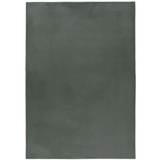 KURZFLORTEPPICH Waschbar NECKAR, einfarbig, aus Polyester, Grün, 80 x 250 cm