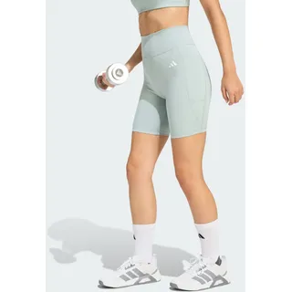 adidas Optimé Essentials Stash Pocket Kurze Leggings Wonder Sage XXS