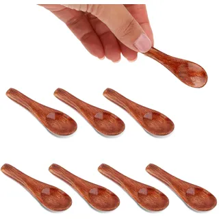 8 Stück Gewürzlöffel Klein, Mini Holzlöffel Für Gewürze Mehrzweck Löffel | Mini Holzkochlöffel Holz Teelöffel Salz Löffel Servierlöffel zum Kochen Von Gewürzen für Dessertlöffel Zuckerlöffel Marmelade