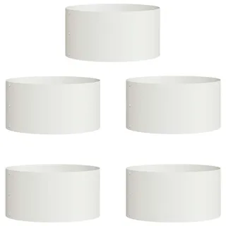 vidaXL Pflanzenring 5 pcs 40 x 40 x 20 cm Weiß