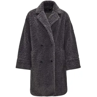 OPUS Damen Mantel | Teddymantel HONISE Loose im Oversize Look Graphite Glaze, 44 - 44